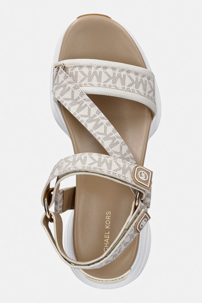 MICHAEL Michael Kors сандали със скосена пларформа дамски Bowie Sandal бежов 43S6BWFA1B.150