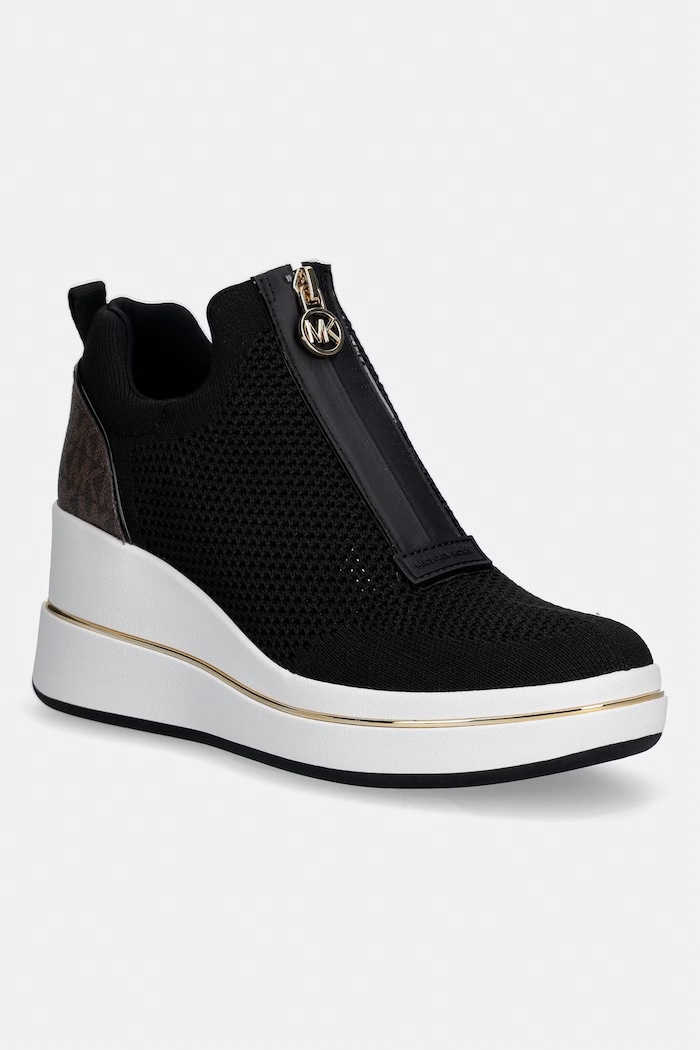 MICHAEL Michael Kors sneakersy Emmy Wedge Zip Slip On syntetyczny czarny 43R6EMFP3D.212