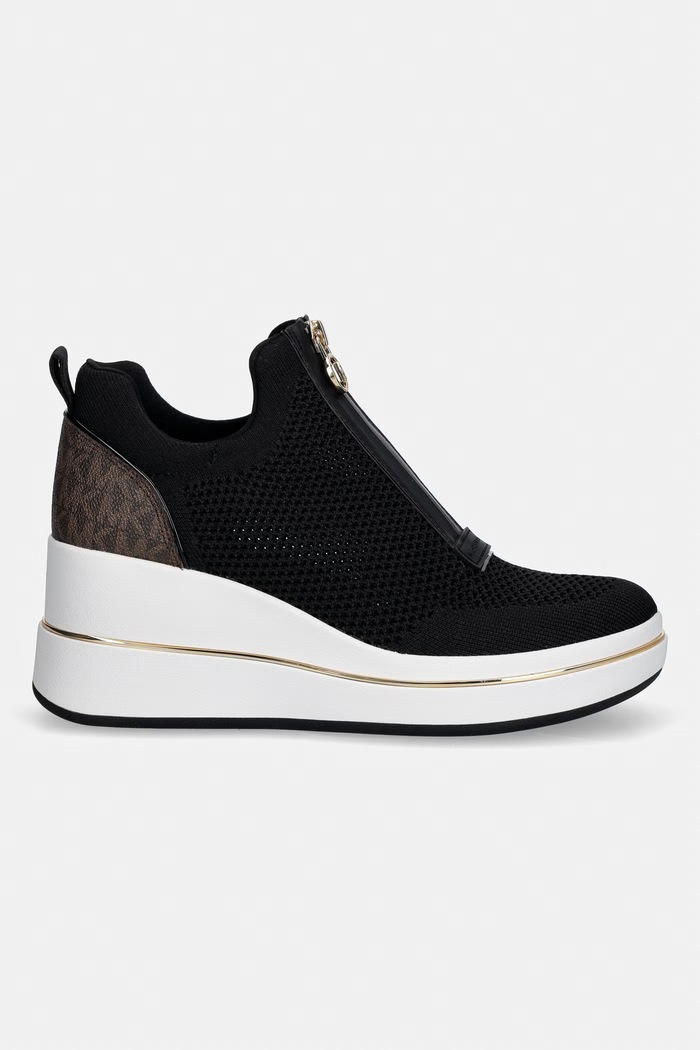MICHAEL Michael Kors sneakersy Emmy Wedge Zip Slip On 43R6EMFP3D.212 czarny SS26