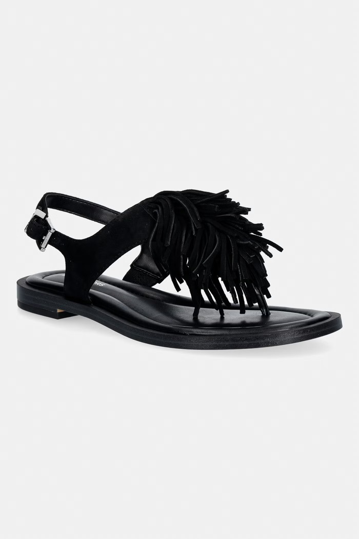 MICHAEL Michael Kors sandały damskie zamszowe Indra Thong Sandal czarny 40S6INFS1S.001