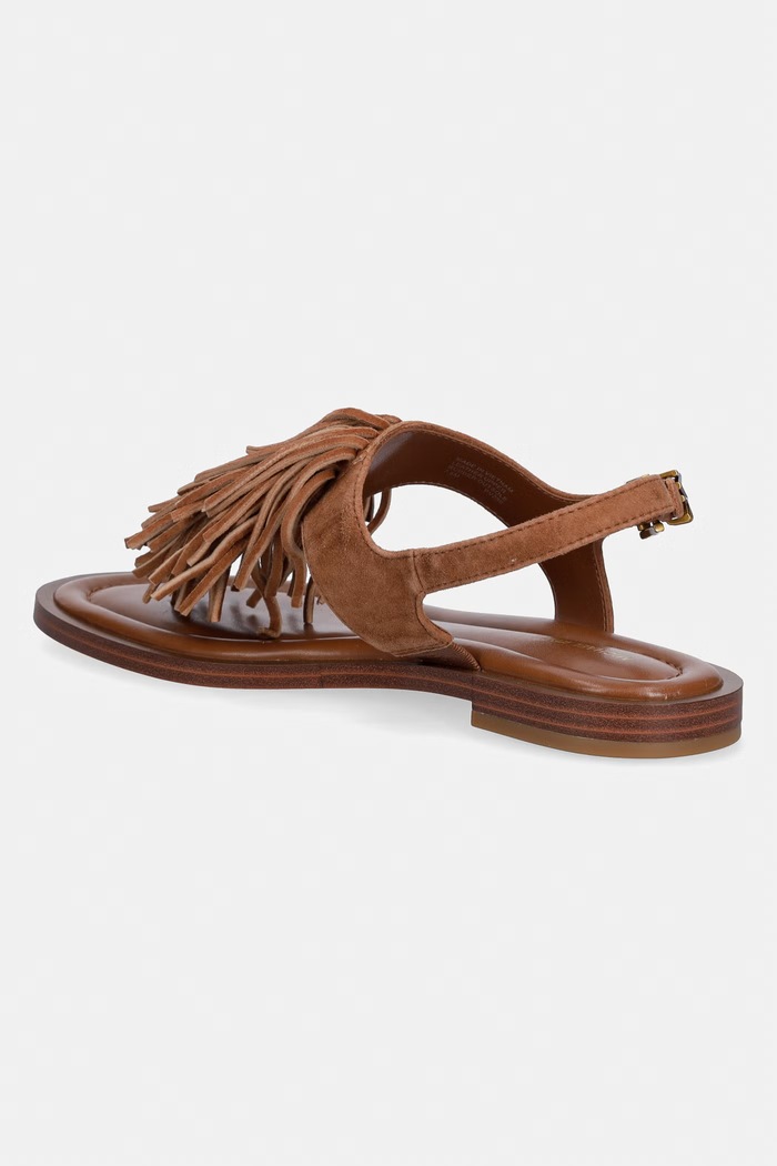 Obuwie MICHAEL Michael Kors sandały damskie zamszowe Indra Thong Sandal 40S6INFS1S.230 brązowy