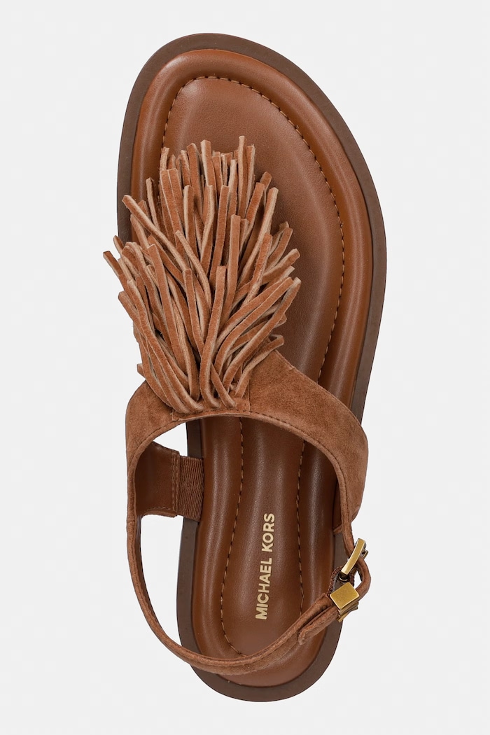 MICHAEL Michael Kors sandały damskie zamszowe Indra Thong Sandal brązowy 40S6INFS1S.230