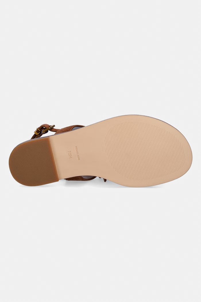 MICHAEL Michael Kors sandały damskie zamszowe Indra Thong Sandal 40S6INFS1S.230 brązowy