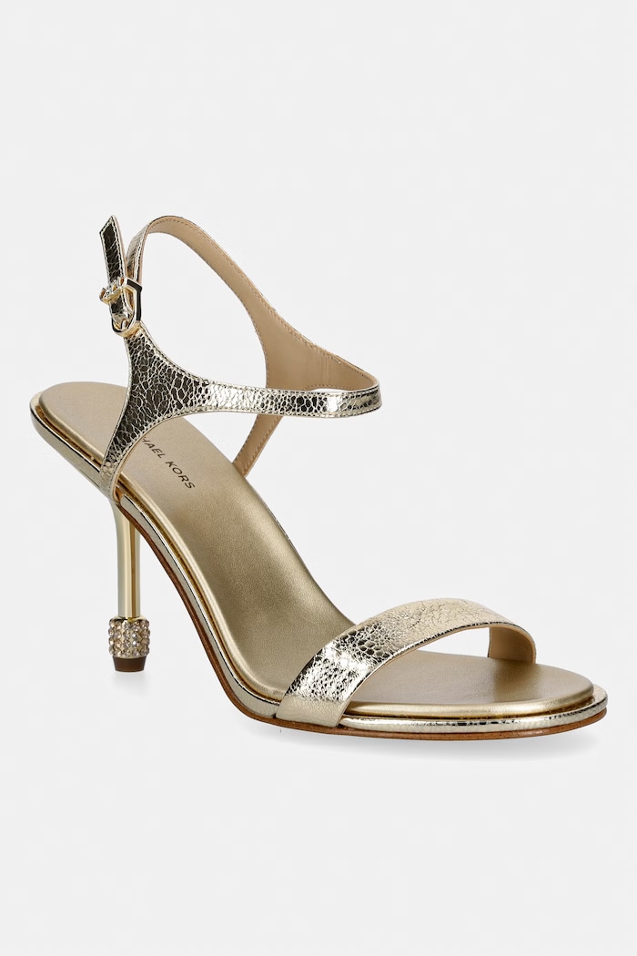 MICHAEL Michael Kors sandali usnjeni Ivy High Sandal zlata 40S6IVHS1M.740