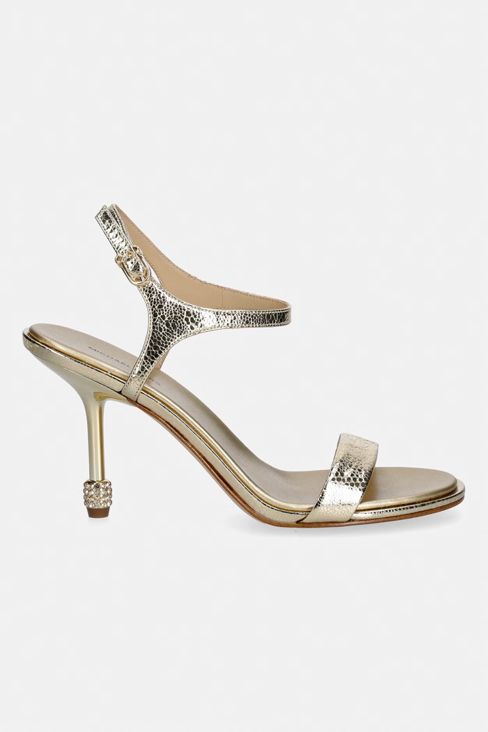 MICHAEL Michael Kors sandali usnjeni Ivy High Sandal 40S6IVHS1M.740 zlata SS26