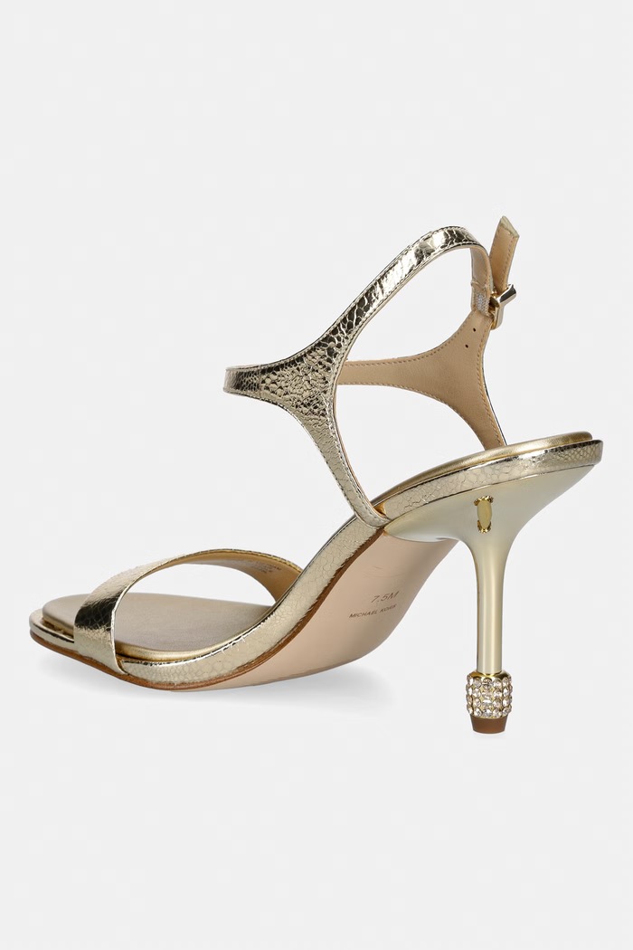 Obutev MICHAEL Michael Kors sandali usnjeni Ivy High Sandal 40S6IVHS1M.740 zlata