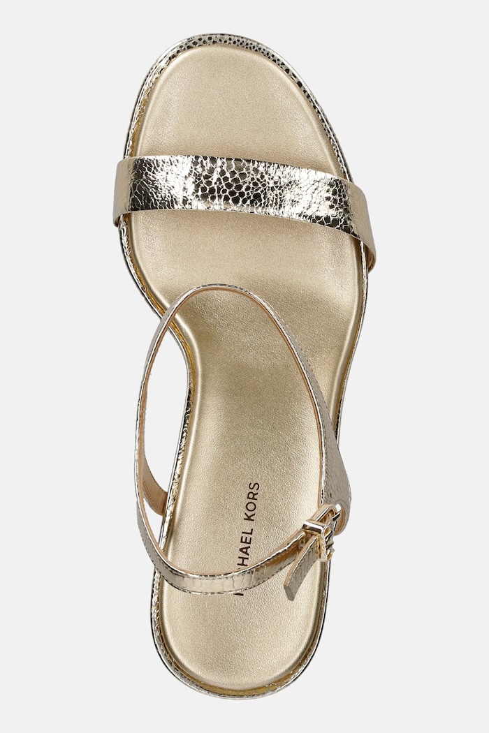 MICHAEL Michael Kors sandali usnjeni Ivy High Sandal zlata 40S6IVHS1M.740