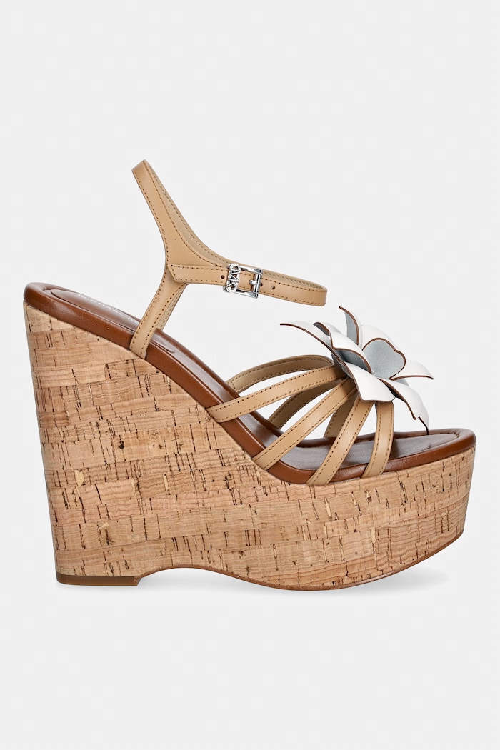 MICHAEL Michael Kors сандали от кожа Jacie Wedge 40S6JCMS4L.198 бежов SS26