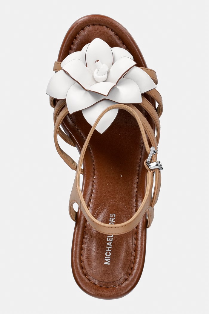 MICHAEL Michael Kors сандали от кожа Jacie Wedge бежов 40S6JCMS4L.198