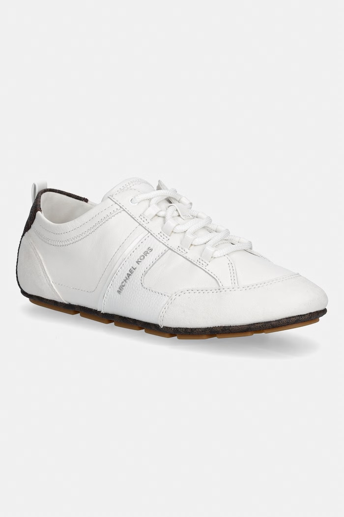 MICHAEL Michael Kors sneakersy Keely Trainer skóra zamszowa biały 43S6KLFS1L.085