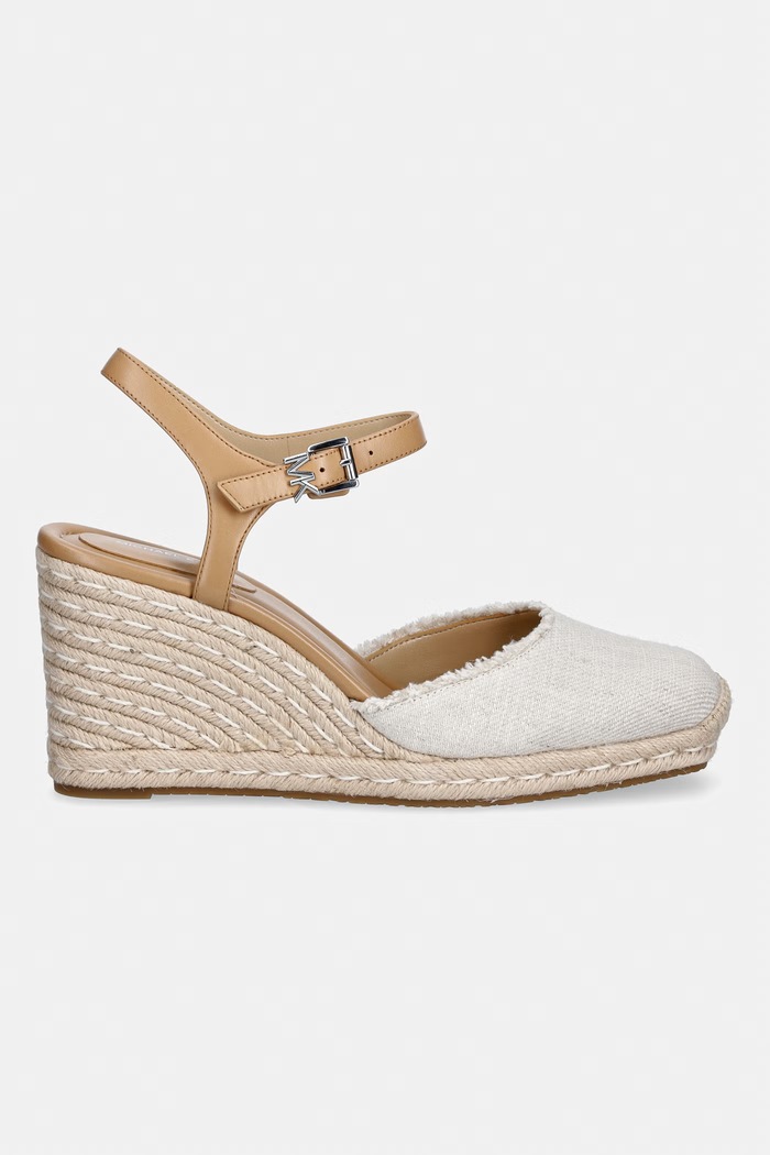 MICHAEL Michael Kors dámske espadrilky na platforme Kenzie Wedge 40S6KZMS2D.191 béžová SS26