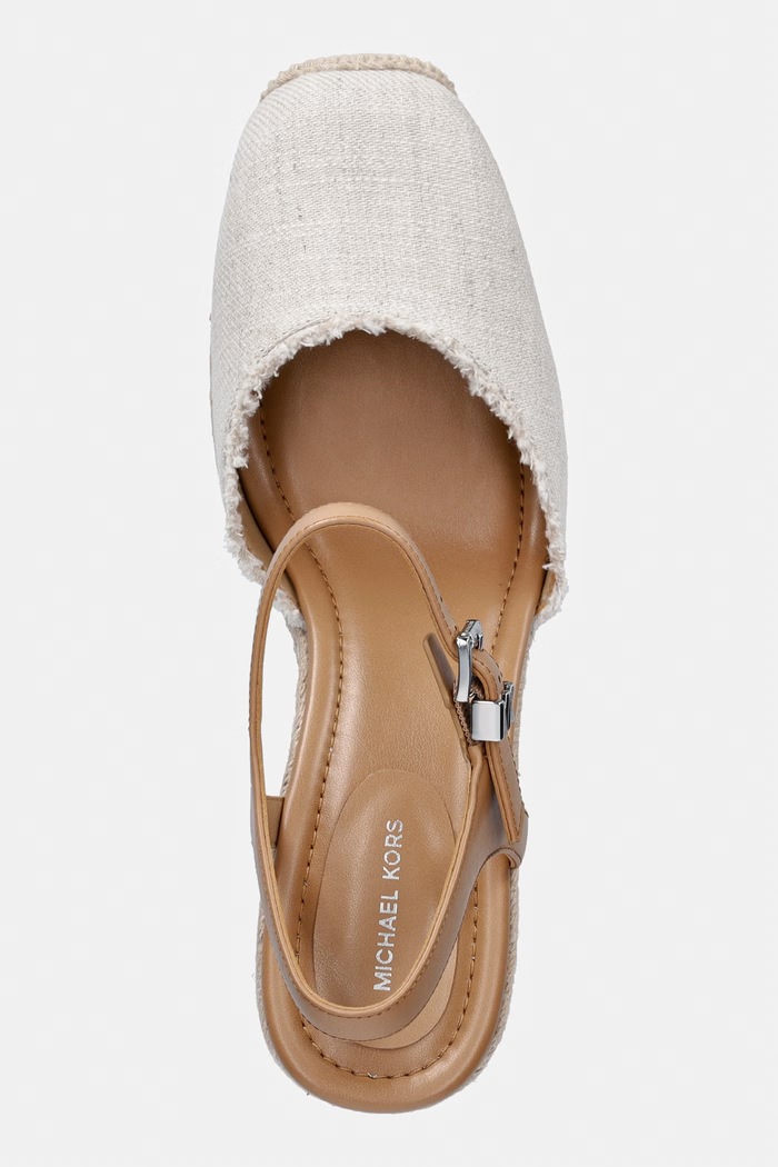 MICHAEL Michael Kors dámske espadrilky na platforme Kenzie Wedge béžová 40S6KZMS2D.191