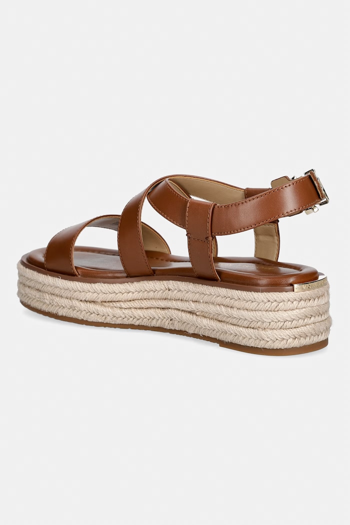 Încălțăminte MICHAEL Michael Kors sandale pentru femei Lynn Espadrille Sandal 40S5LYFS1L.230 maro