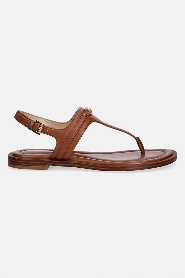 MICHAEL Michael Kors sandále dámske kožené Mandy Thong Sandal 40S5MAFS4L.230 hnedá AA00