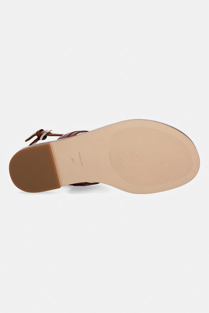 MICHAEL Michael Kors sandále dámske kožené Mandy Thong Sandal 40S5MAFS4L.230 hnedá