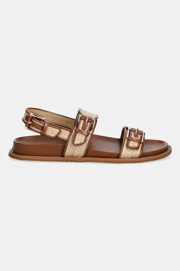 MICHAEL Michael Kors sandale cu toc plat pentru femei Nia Flat Sandal 40S6NIFS1D.230 maro SS26