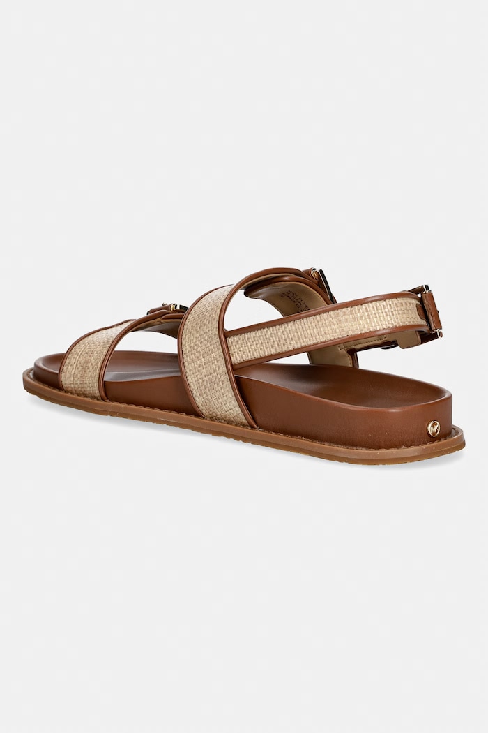 Încălțăminte MICHAEL Michael Kors sandale cu toc plat pentru femei Nia Flat Sandal 40S6NIFS1D.230 maro