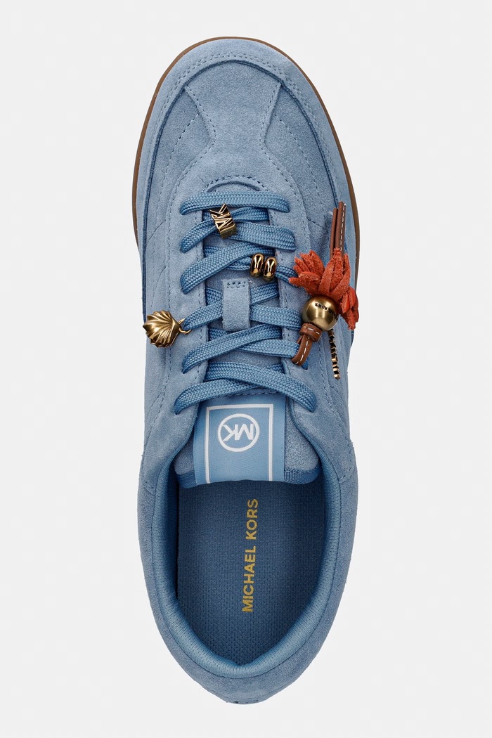 MICHAEL Michael Kors sneakersy zamszowe Nolan Lace Up niebieski 43S6NOFS2S.464