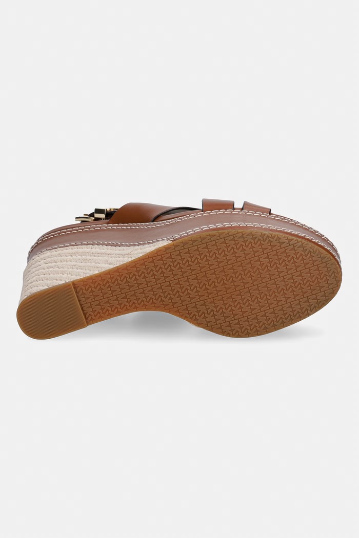 MICHAEL Michael Kors sandały skórzane Nora Wedge 40S5NOHS3L.230 brązowy