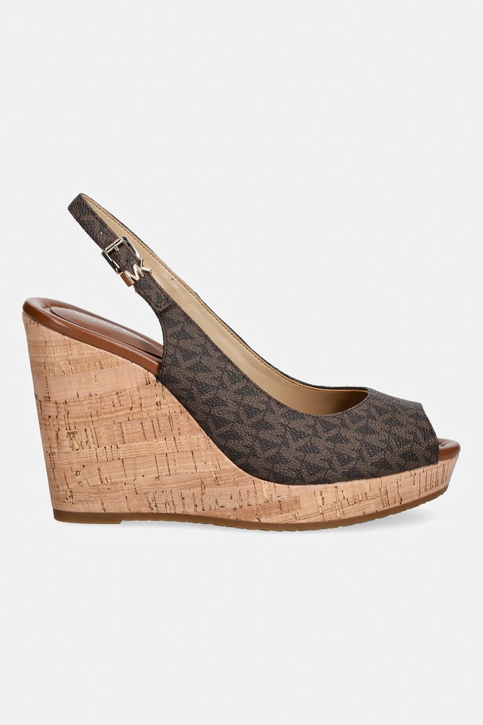 MICHAEL Michael Kors dámske sandále na klinovom podpätku Rosie Wedge 40S6RSHS1B.200 hnedá SS26