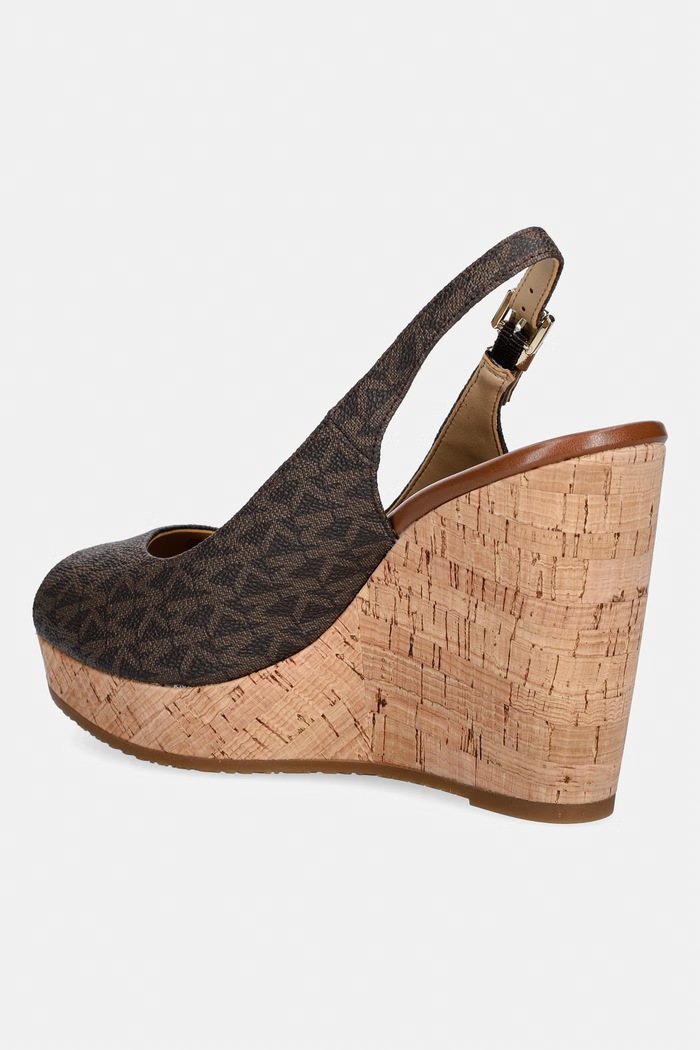 Obuv MICHAEL Michael Kors dámske sandále na klinovom podpätku Rosie Wedge 40S6RSHS1B.200 hnedá