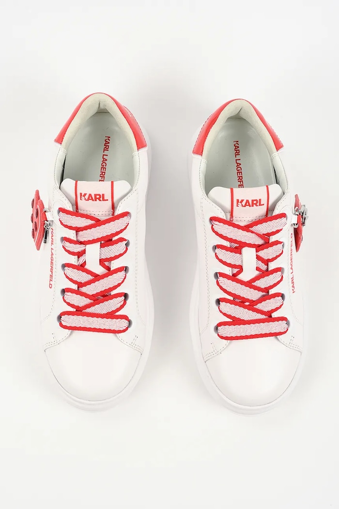 Karl Lagerfeld sneakers din piele Kapri alb KL62516V.01D