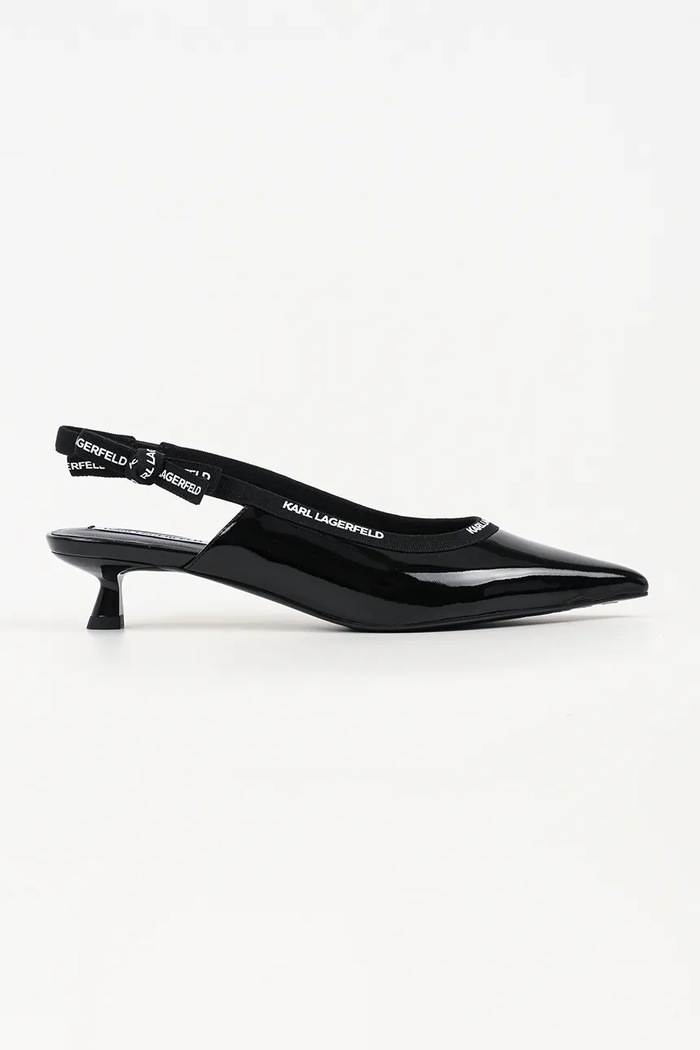 Karl Lagerfeld stilettos de piele Pasha kitten negru KL30109R.1BP