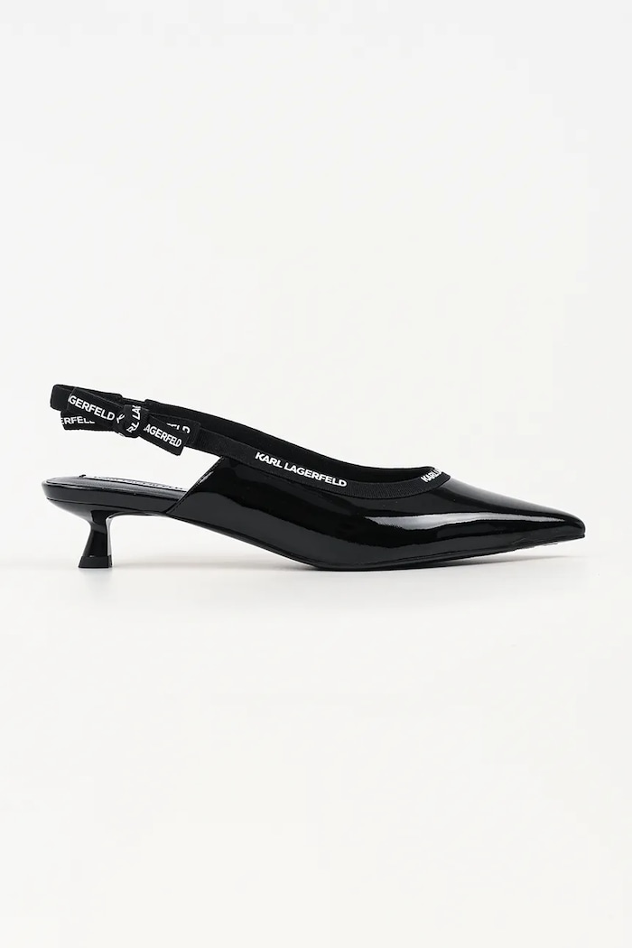 Karl Lagerfeld stilettos de piele Pasha kitten negru KL30109R.1BP