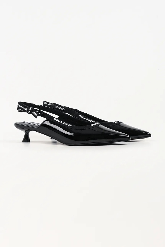 Karl Lagerfeld stilettos de piele Pasha KL30109R.1BP negru SS26