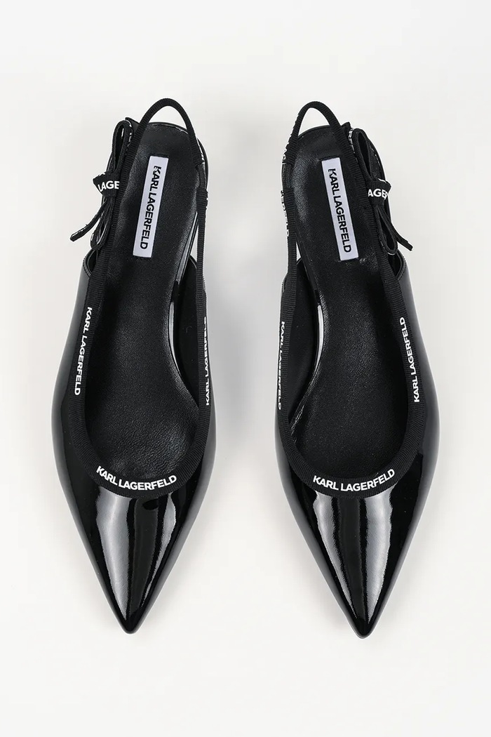 Karl Lagerfeld stilettos de piele Pasha negru KL30109R.1BP