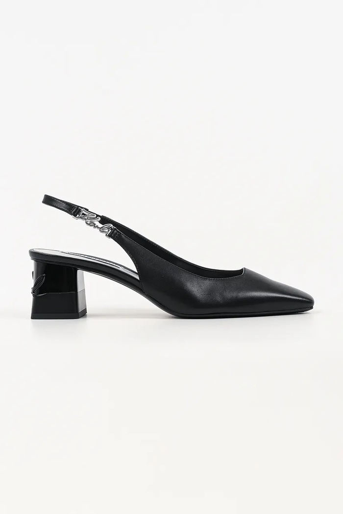 Kožené lodičky Karl Lagerfeld Kayla usňová koža čierna KL35406.000