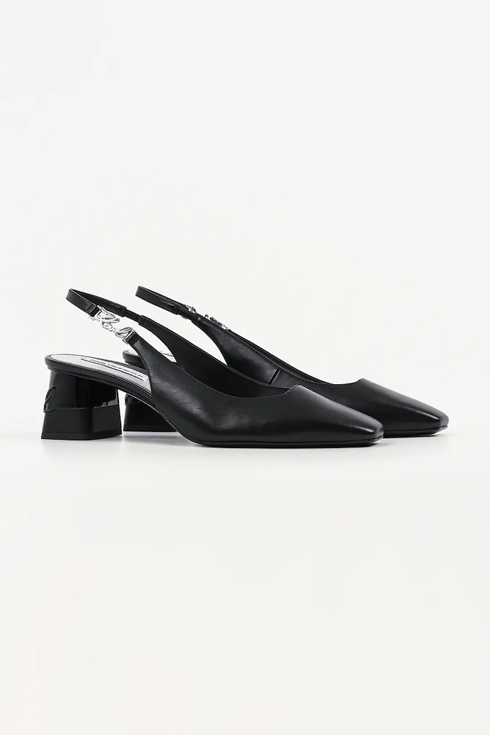 Kožené lodičky Karl Lagerfeld Kayla KL35406.000 čierna SS26