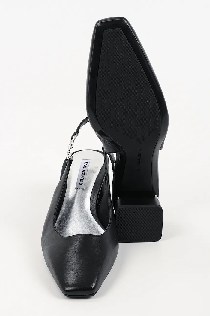 Kožené lodičky Karl Lagerfeld Kayla KL35406.000 čierna