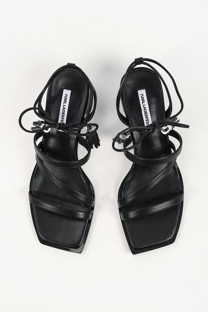 Karl Lagerfeld sandali in pelle Kayla nero KL35416.000