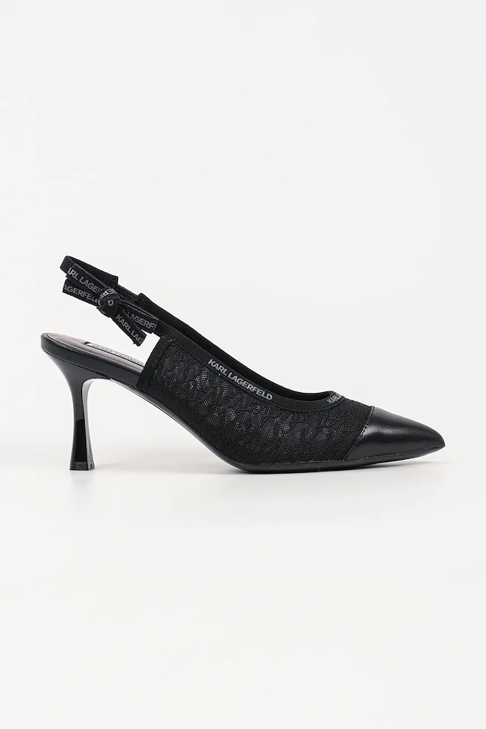 Karl Lagerfeld pantofi stiletto piele Sienna negru KL32728.M0X