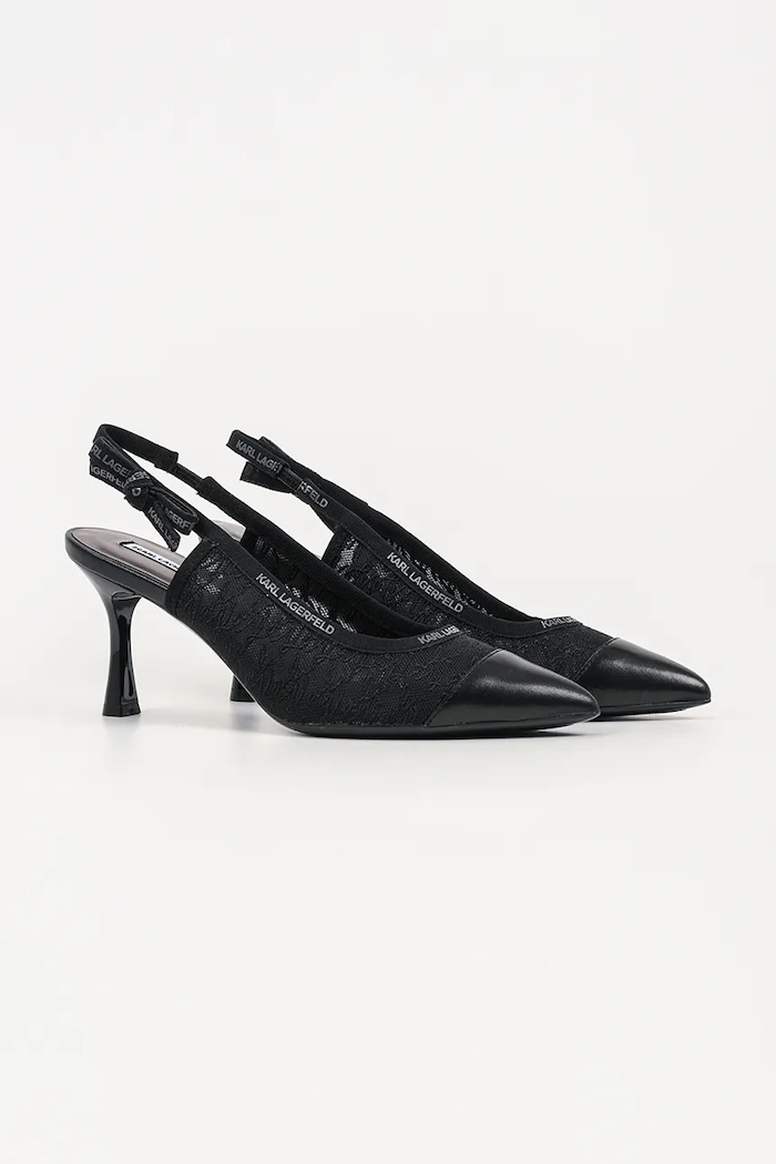 Karl Lagerfeld pantofi stiletto piele Sienna KL32728.M0X negru SS26