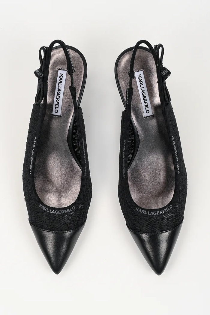 Karl Lagerfeld pantofi stiletto piele Sienna negru KL32728.M0X