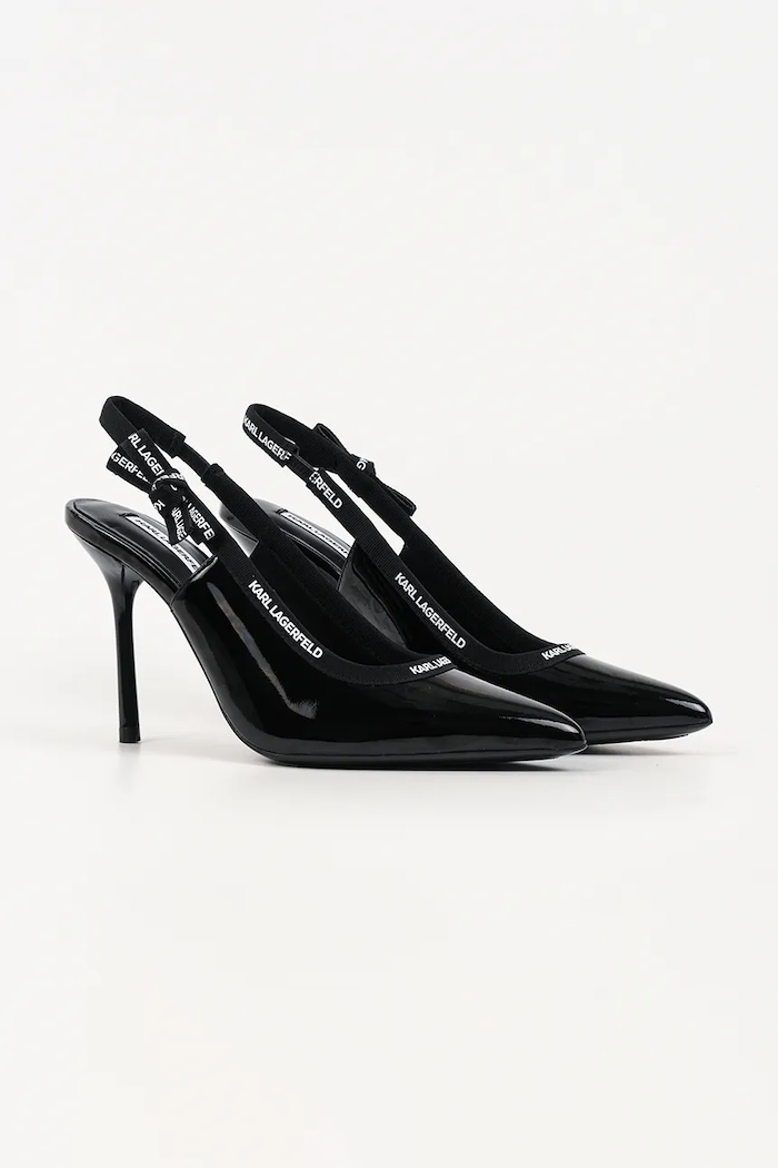Kožené lodičky Karl Lagerfeld Sarabande KL30908A.1BP čierna SS26