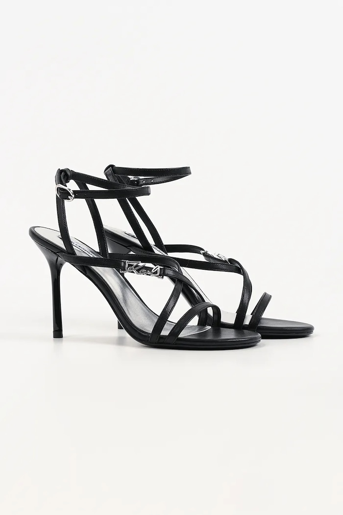 Karl Lagerfeld sandale de piele Sarabande KL30906S.00S negru SS26