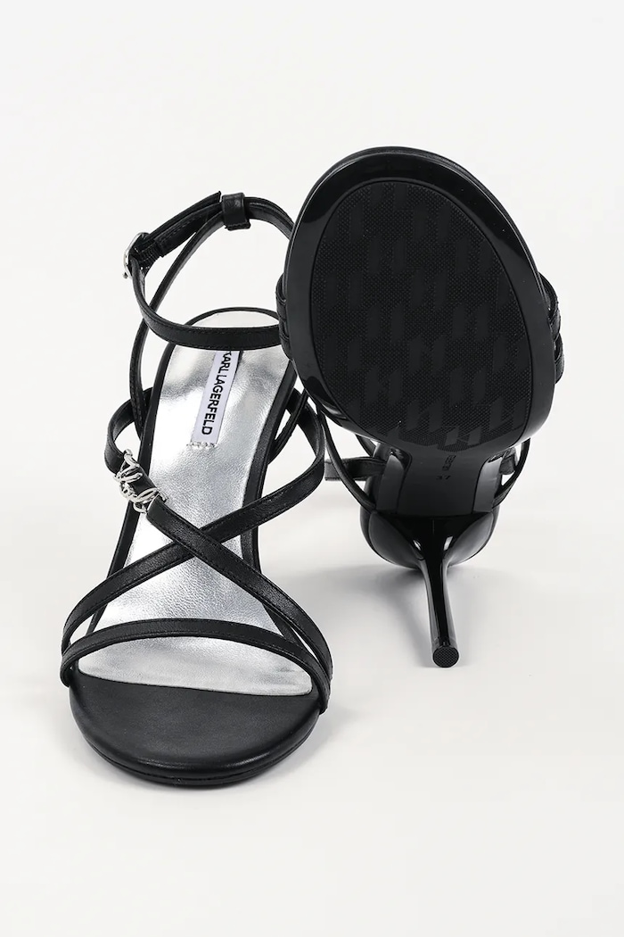 Karl Lagerfeld sandale de piele Sarabande KL30906S.00S negru