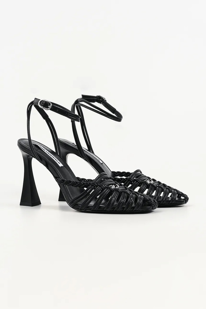 Kožené lodičky Karl Lagerfeld Debutante KL32006.000 čierna SS26