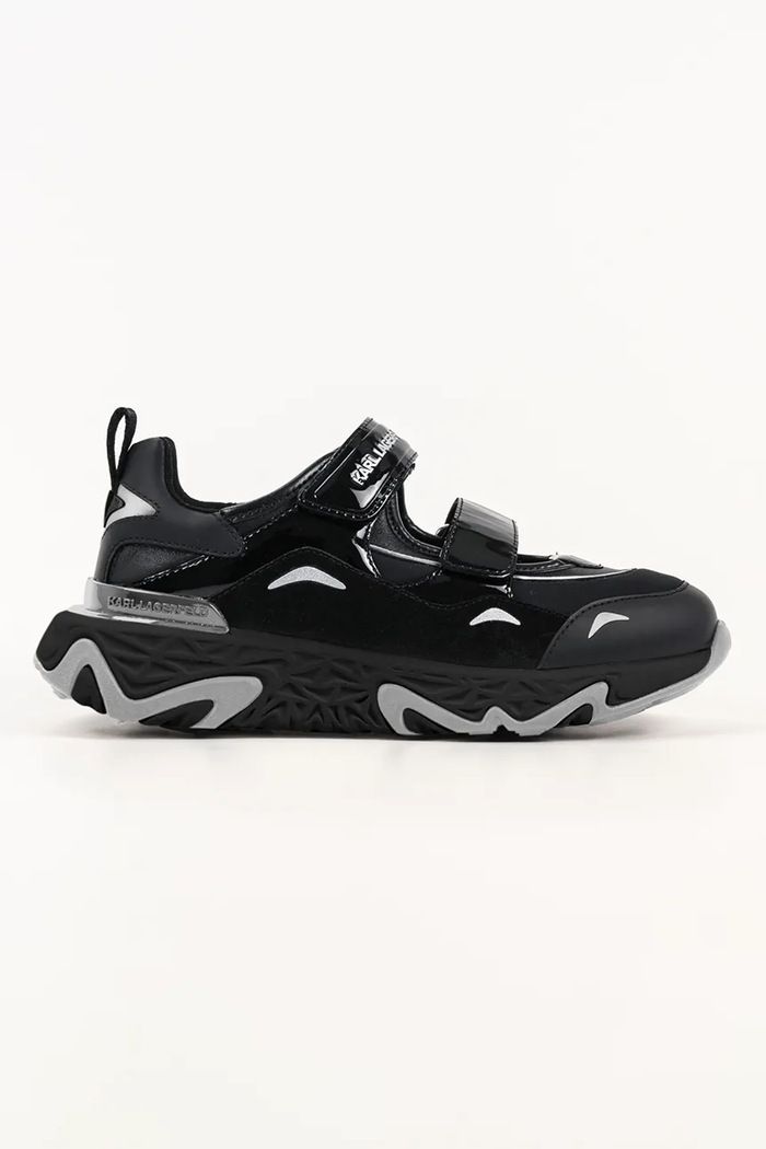 Karl Lagerfeld sneakers Blaze piele întoarsă negru KL62406.400