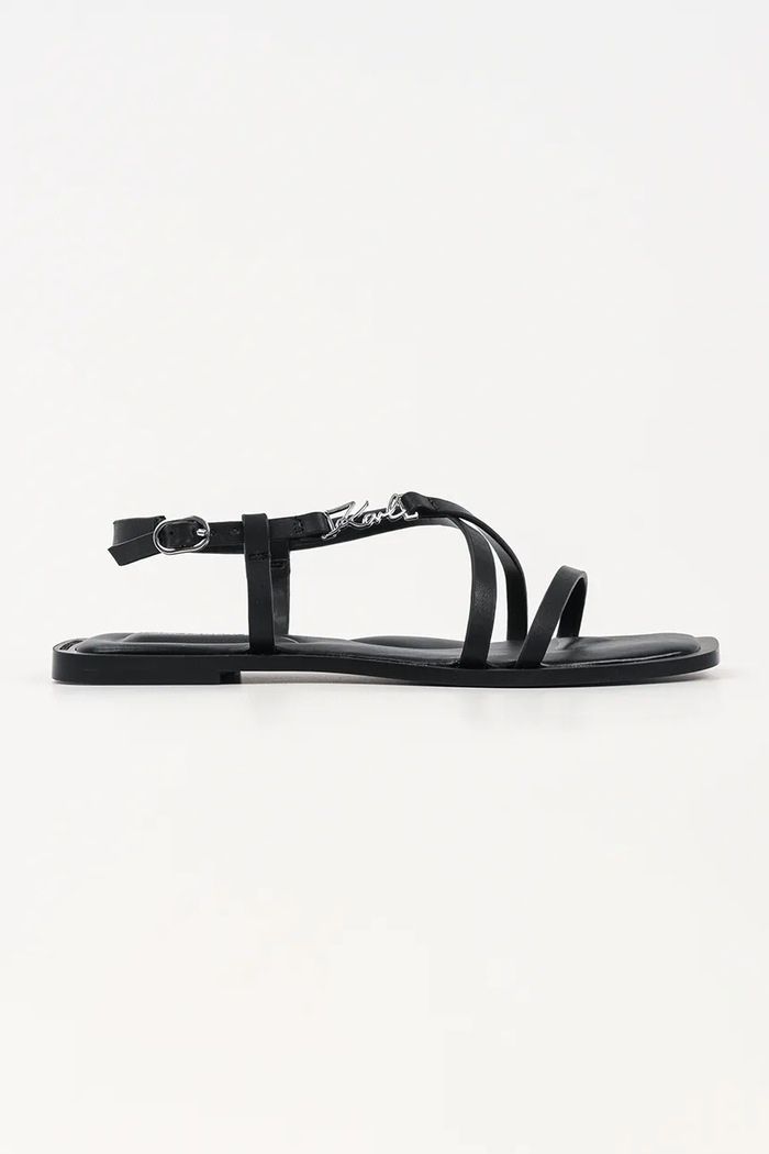 Karl Lagerfeld sandale pentru femei, din piele Brio Ii negru KL85423.000