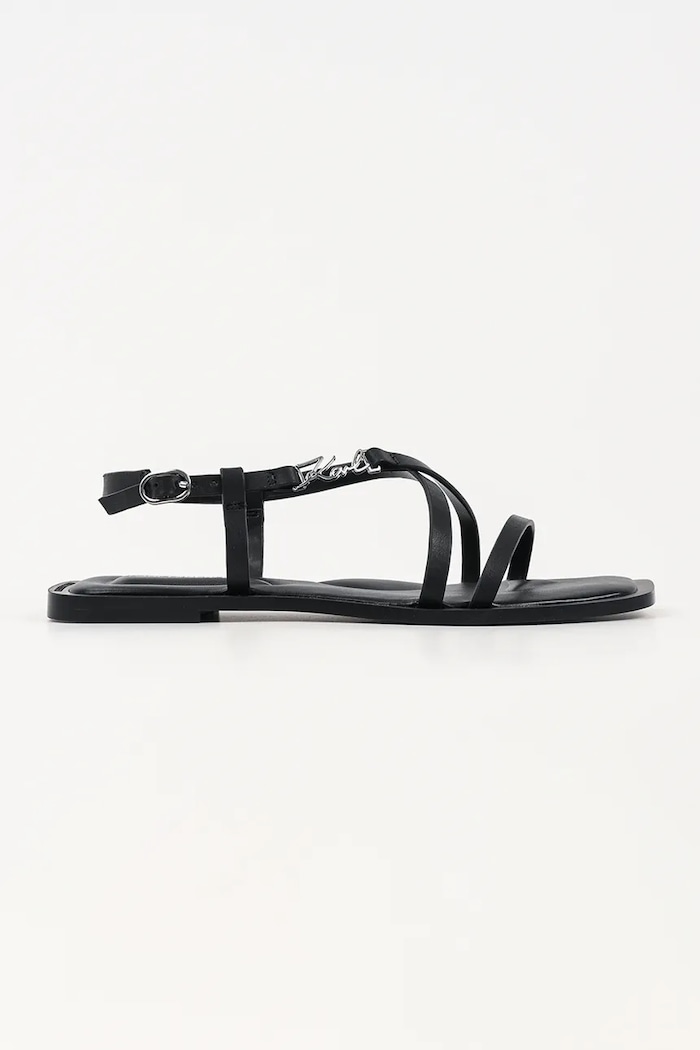 Karl Lagerfeld sandale pentru femei, din piele Brio Ii negru KL85423.000