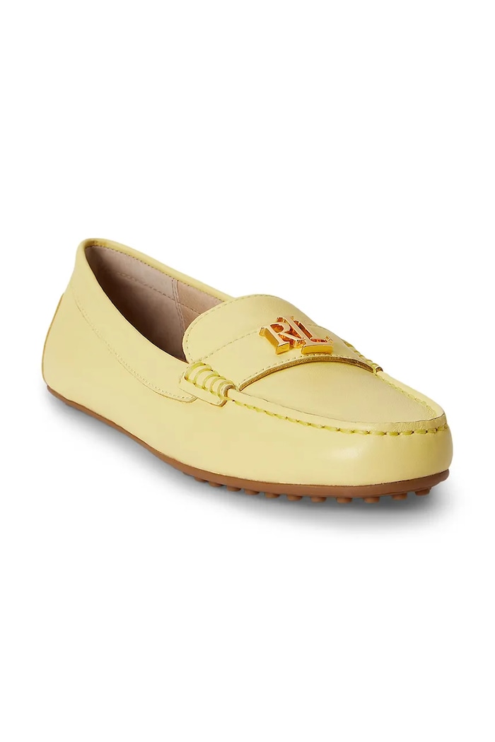 Lauren Ralph Lauren mocasini pentru femei, din piele Barnsbury 802852847028.700 galben SS26