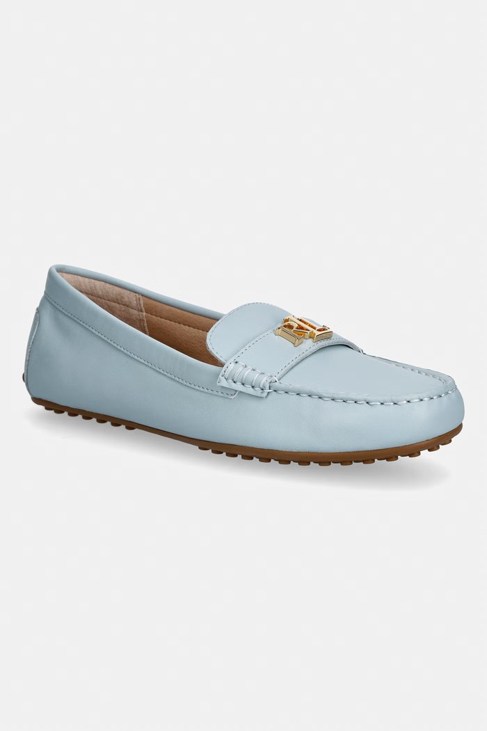 Lauren Ralph Lauren μοκασίνια Γυναικεία δερμάτινα Barnsbury μπλε 802852847029.400