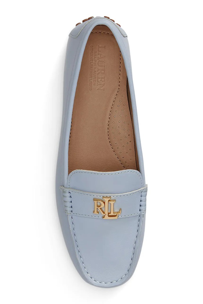 Încălțăminte Lauren Ralph Lauren mocasini pentru femei, din piele Barnsbury 802852847029.400 albastru