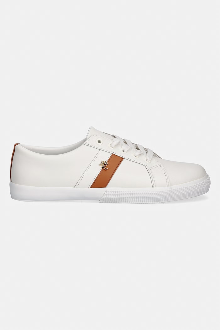 Lauren Ralph Lauren Janson II sneakersy damskie skórzane 802925365011.100 biały SS26