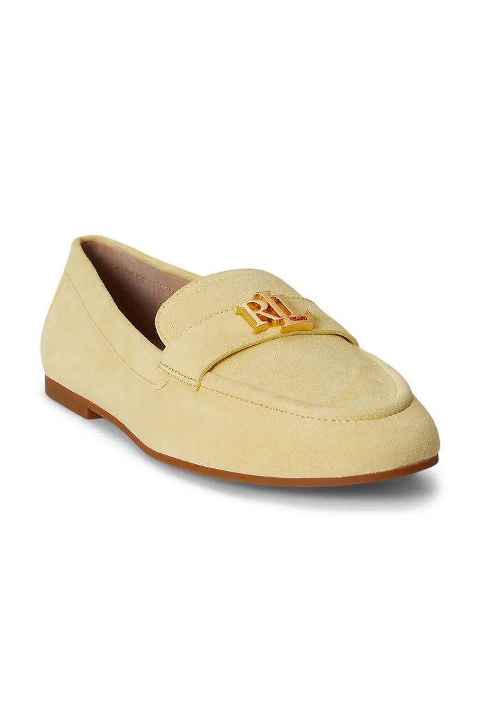 Lauren Ralph Lauren mocasini pentru femei, din piele întoarsă Averi III 802946809015.700 galben SS26