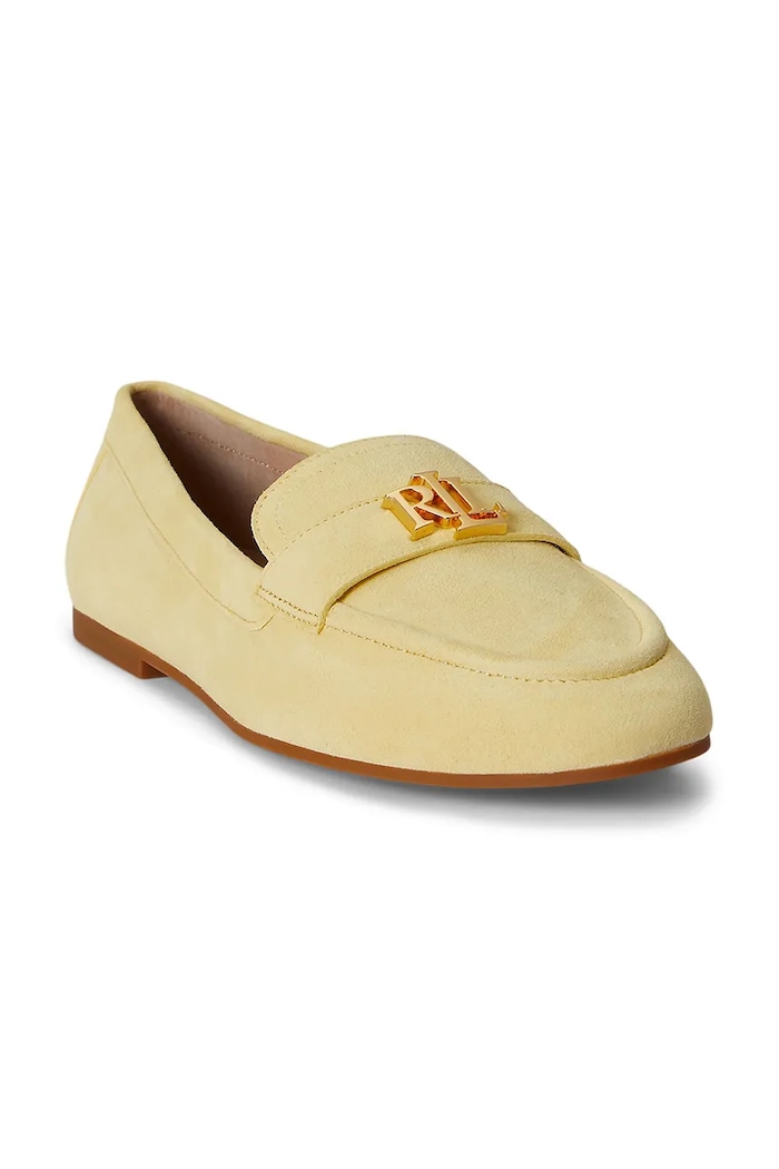 Lauren Ralph Lauren mocasini pentru femei, din piele întoarsă Averi III 802946809015.700 galben SS26